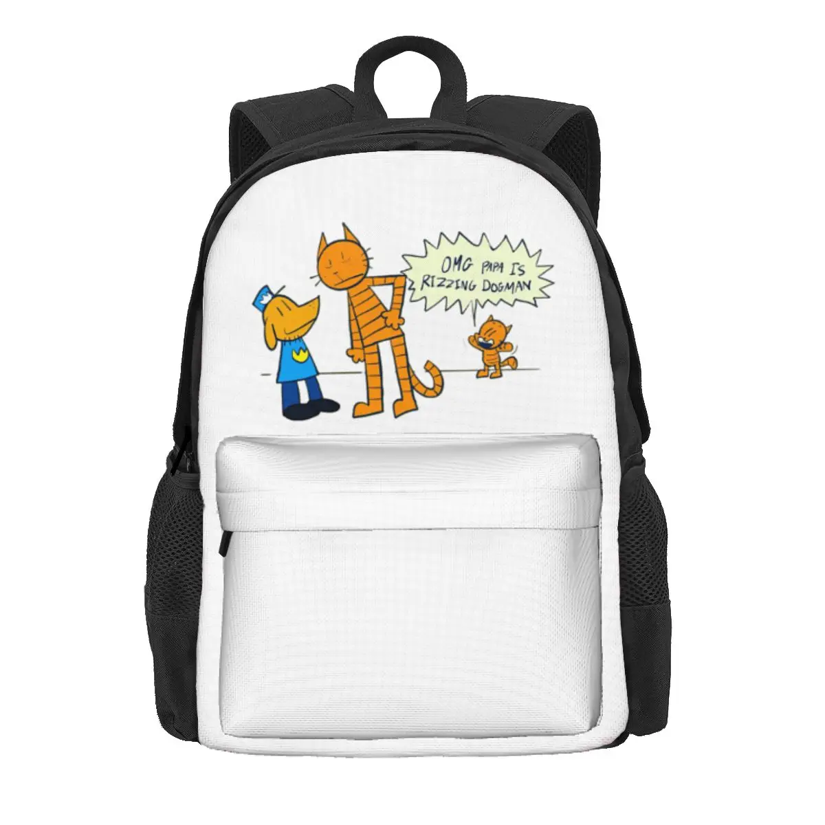 

Dog Man Lil Petey And Big Petey Fan Art Backpack Daypack Large Capacity Children BookBag School Bag Shoulder Bags for Men Women