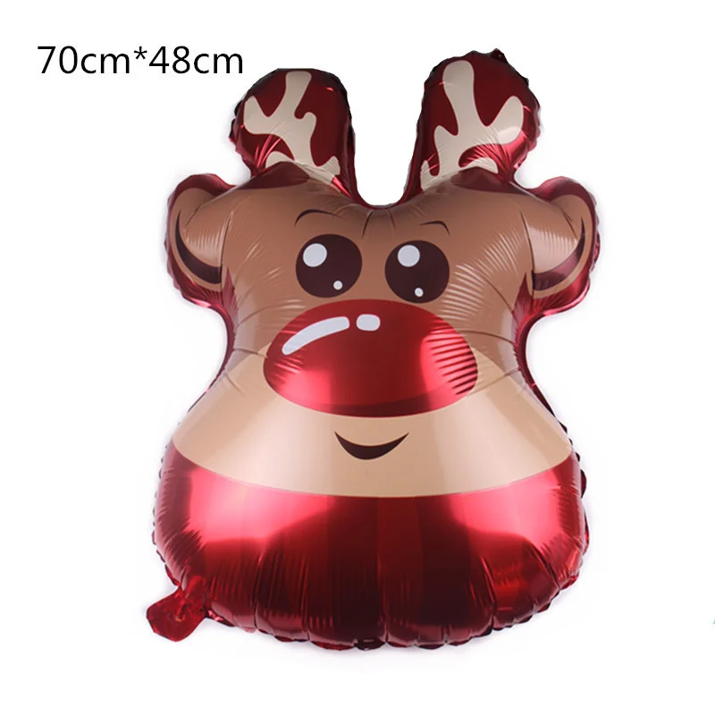 Foil Christmas Balloon, Elk, Snowman, Santa Claus, Gingerbread Man, Xmas Tree, Snowflake, Merry Christmas Decoration