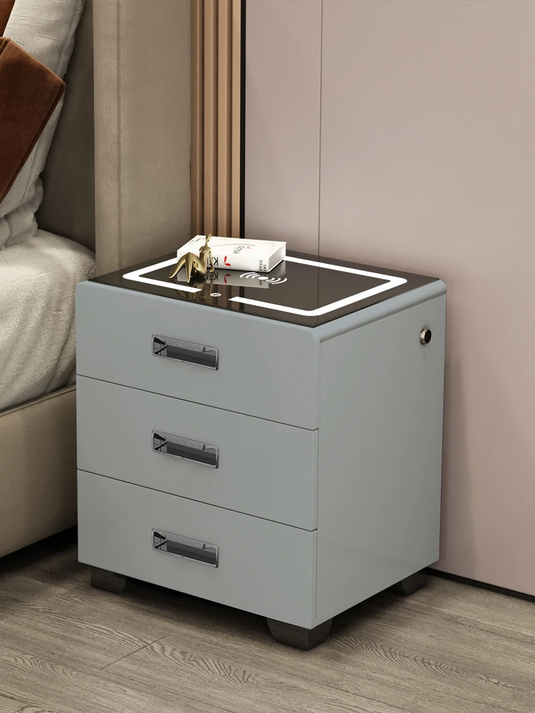 The product can be customized.Intelligent bedside cabinet, safe, all-in-one cabinet, simple, modern, luxurious