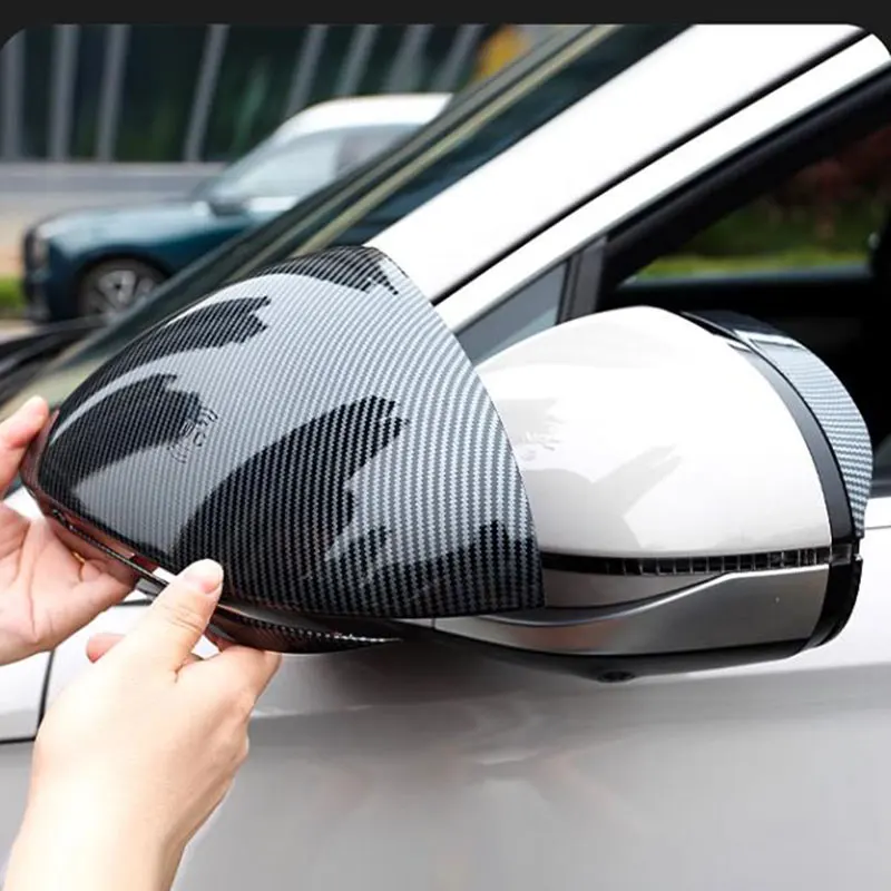 Car Rearview Cover Protector for Byd Frigate Corvette 07 2023 2024 Carbon Fiber Rear Mirror Accessories Kit Auto Modify Part