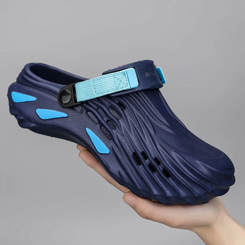 

Большой размер 46, 47, мужская садовая обувь, летние резиновые сандалии, пляжные мягкие дышащие Zuecos Hombre