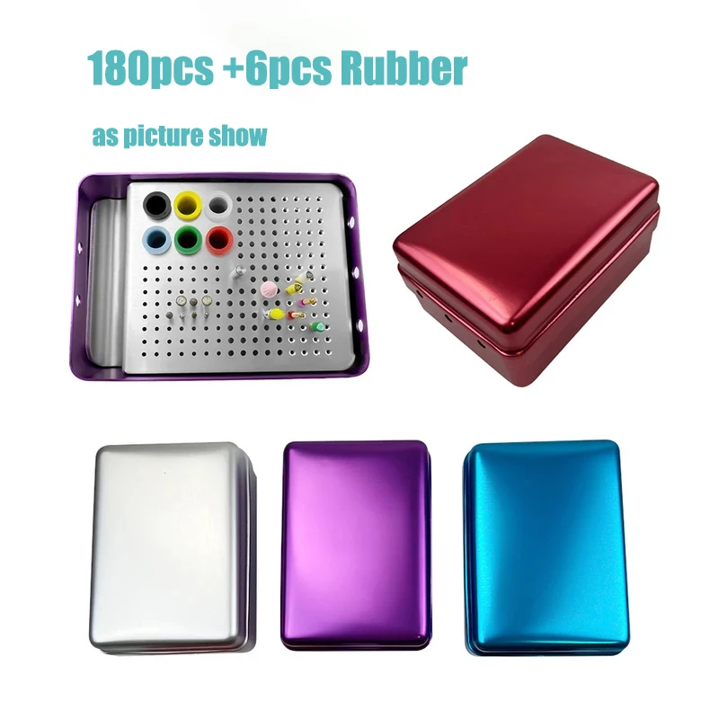 Dental 180 Holes Disinfection Endo Files Holder Box Autoclave Sterilizer Case Burs For Oral Care Tools Random Color