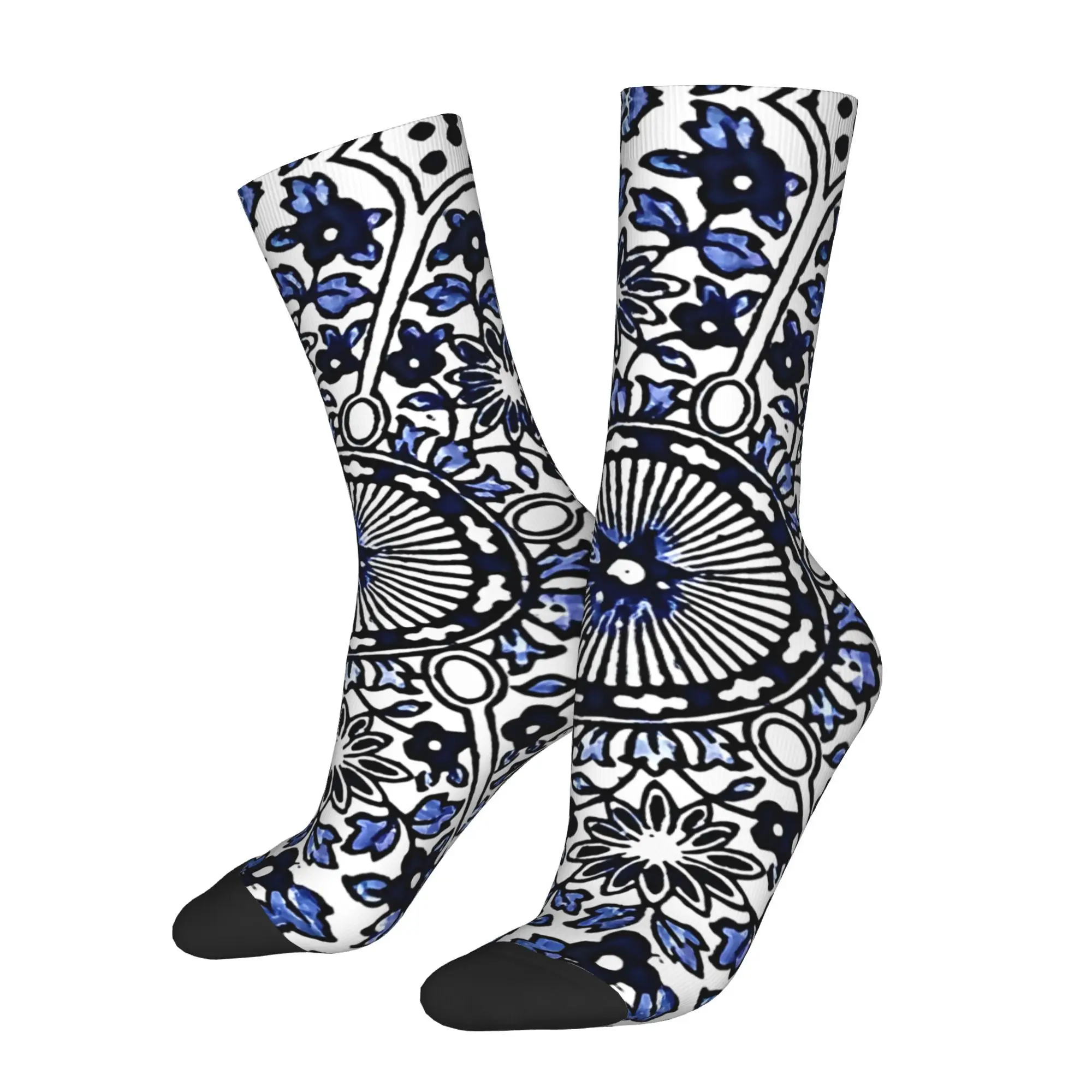 

China Ink Painting Plants Animals Men Socks Cycling Novelty Spring Summer Autumn Winter Stockings