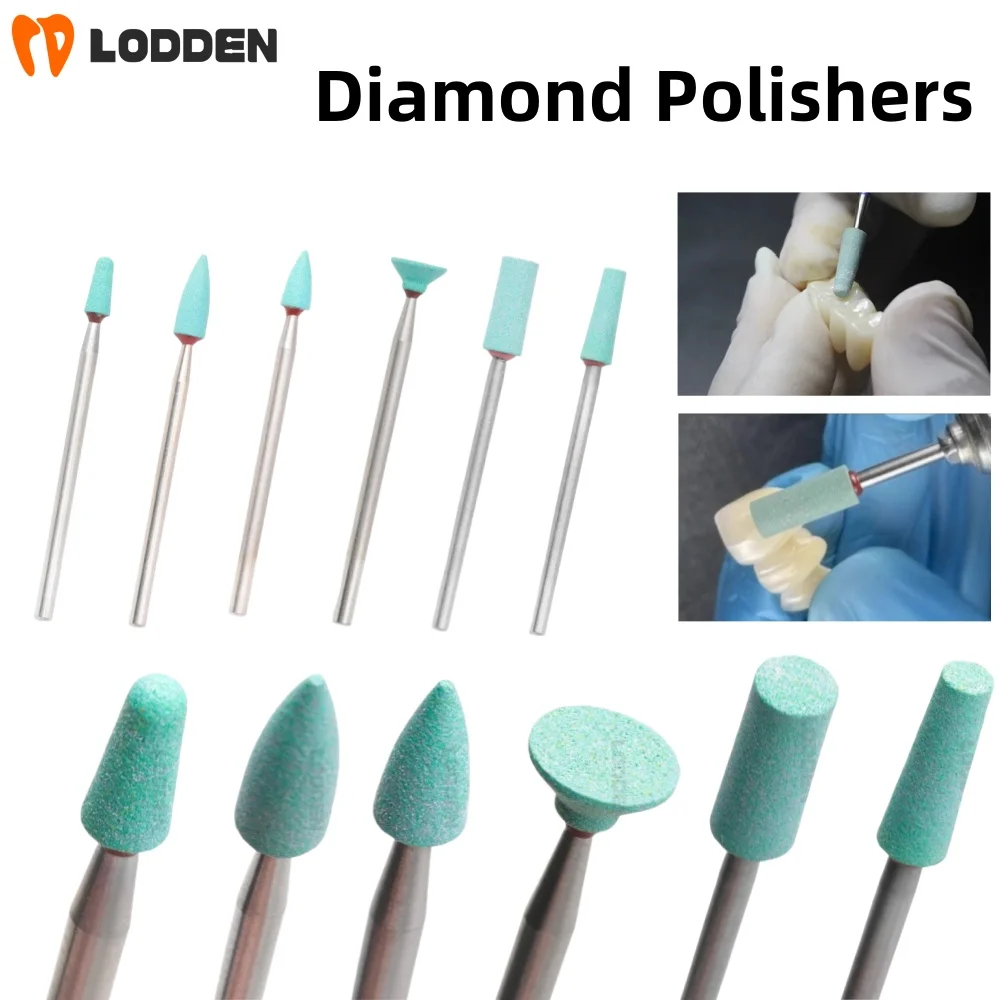 

Lodden Dental Zirconia Polishers DG Medium Grit Green Ceramics Pregnant Diamond Bursfor Dental Lab Polisher