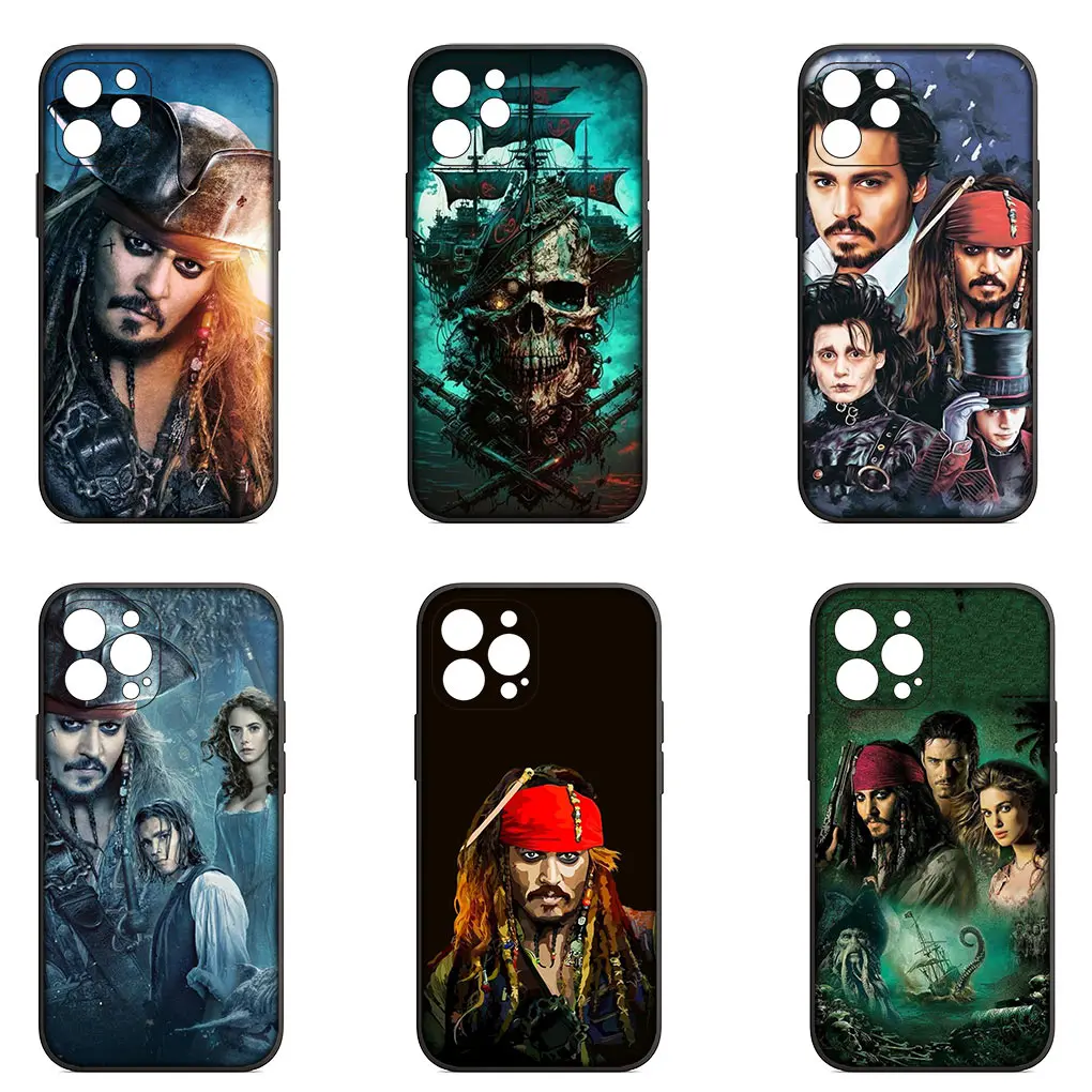 Soft Cover for Apple iPhone 15 14 Plus 13 12 Mini Pro Max XR + 13Pro 14+ 15+ Phone Case Pirates of the Caribbean Jack Sparrow