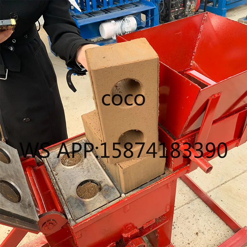 2-20 Semi Automatic Clay Brick Machine Earth Mud Interlocking Brick Making Machine