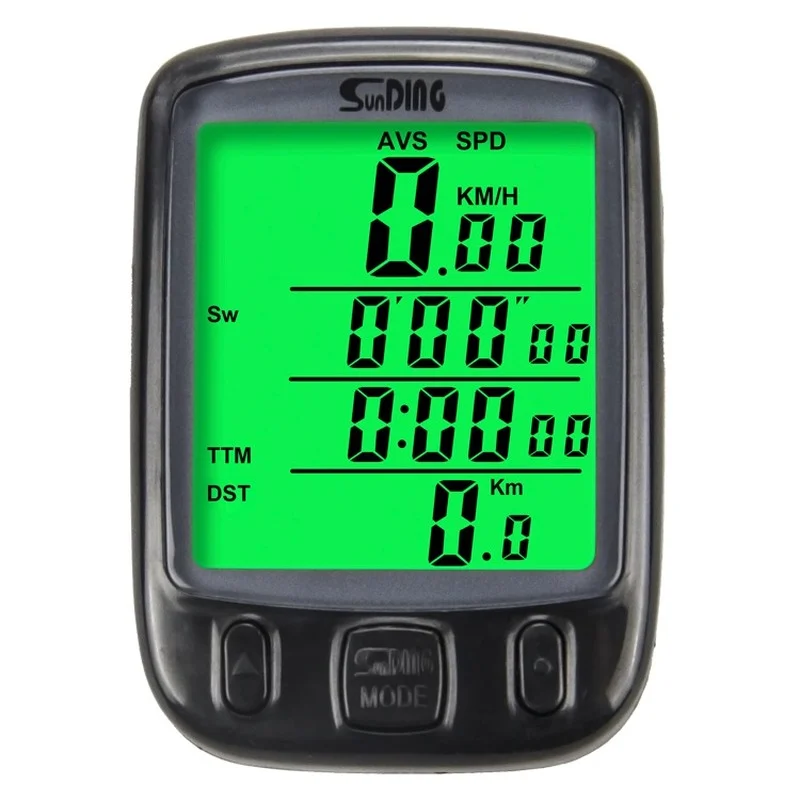 SD 563A Waterproof LCD Display Cycling Bike Bicycle Computer Odometer Speedometer with Green Backlight bicycle computer bike com