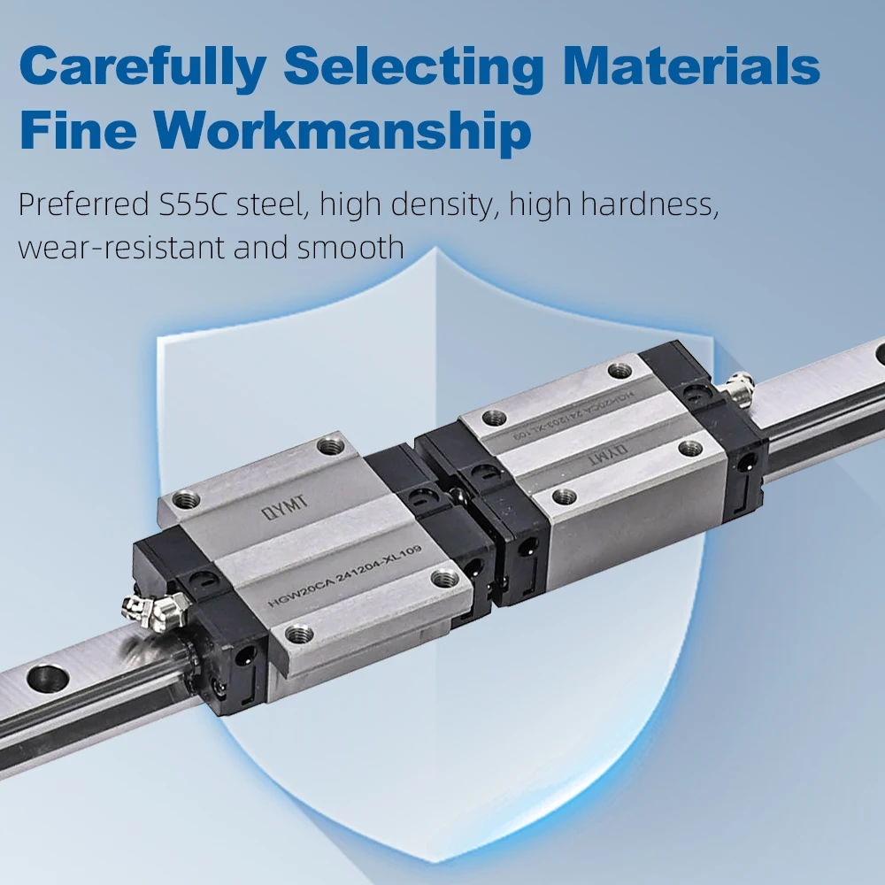QYMT Maßgeschneiderter Linearschienenführungsschieber für 3D-Drucker, der mit der HGR-Serie verwendet wird. Kann einzeln verkauft werden. Track/Linearführungsschieber Custom