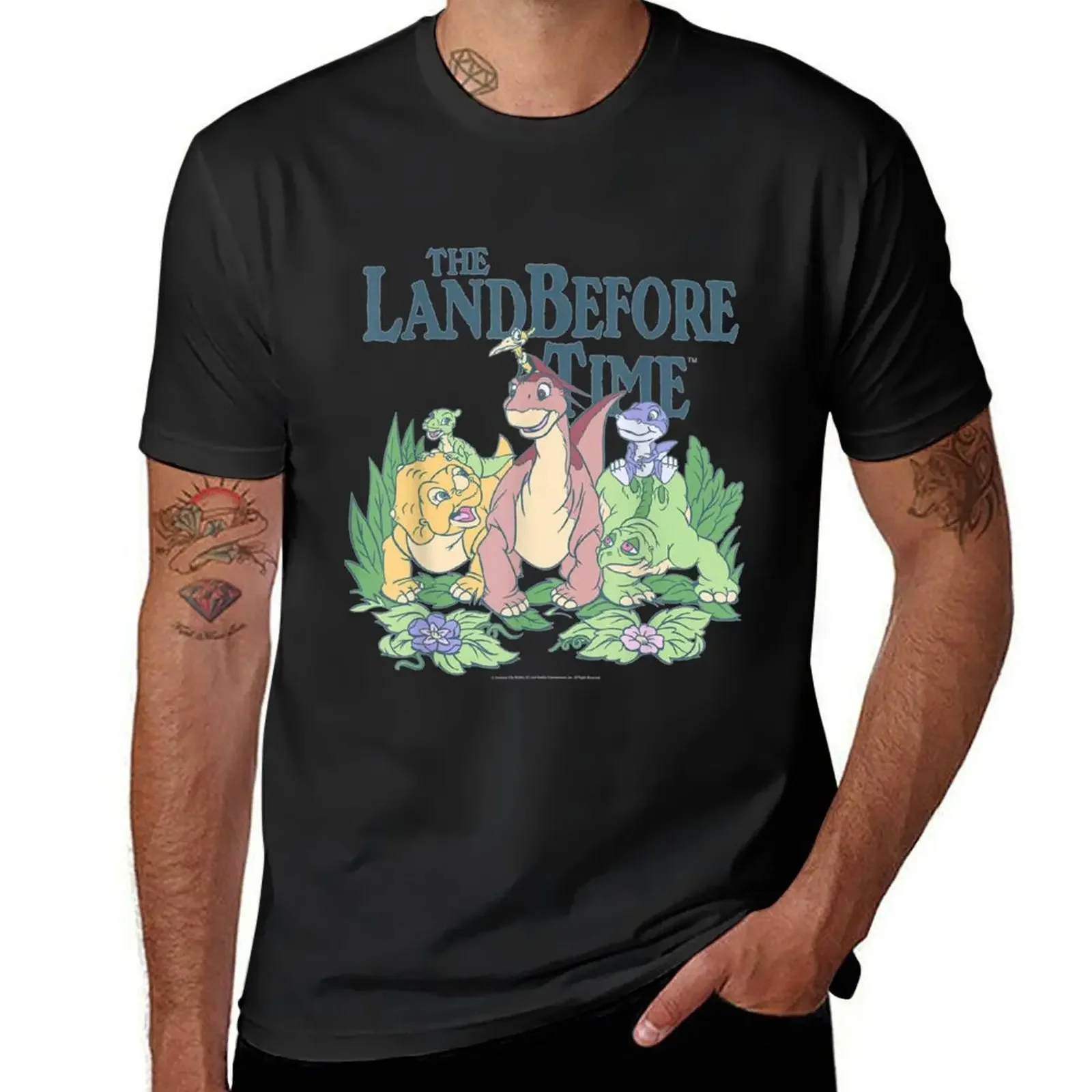 Land Before Time Pastel Dinosaur Friends T-Shirt oversizeds T-shirts oversize graphic t shirt vintage T-shirts for men cotton