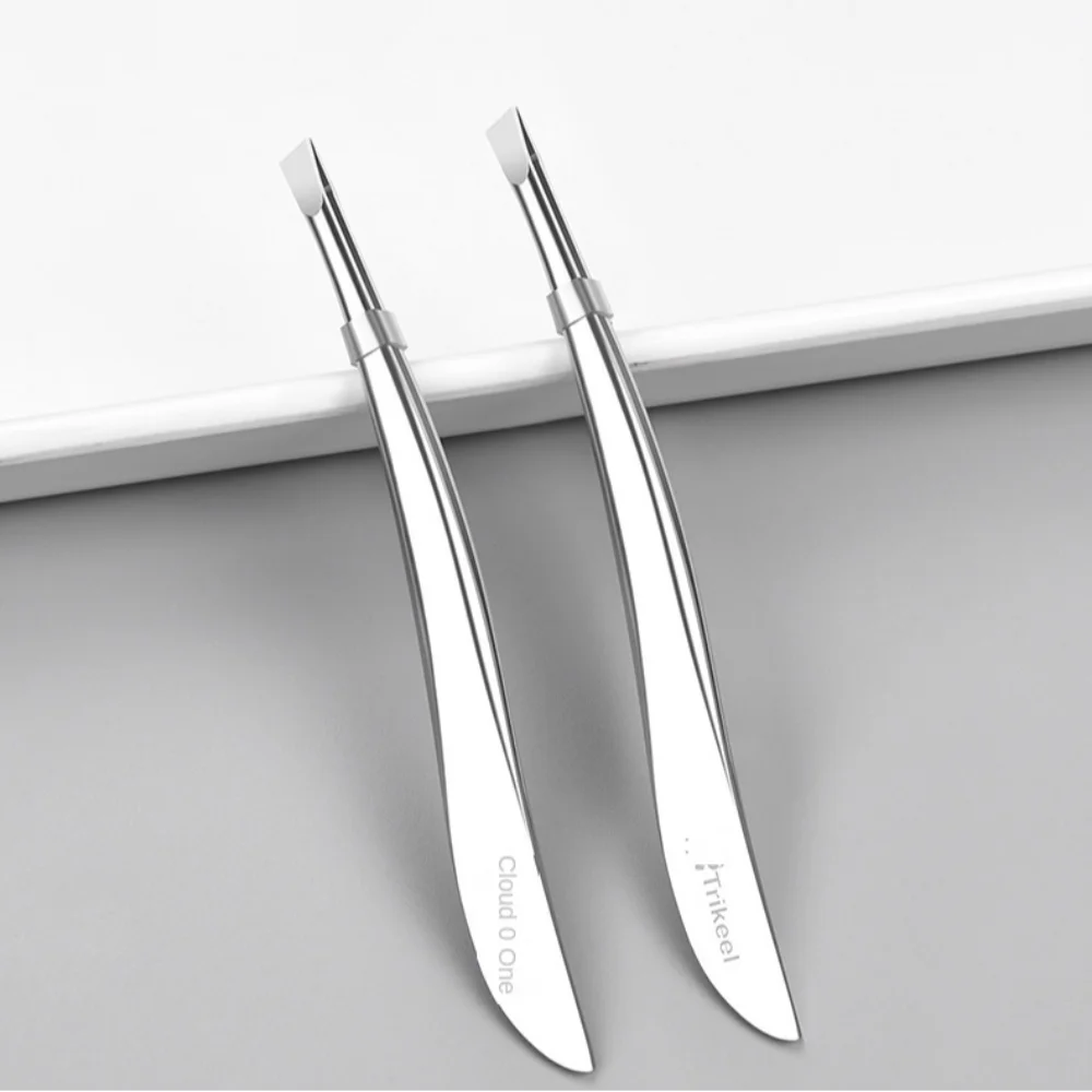 Pince à sourcils en acier inoxydable, Anti-empreintes digitales, pinces à sourcils inclinées confortables, épilateur, extracteur de poils fins durables pour femmes