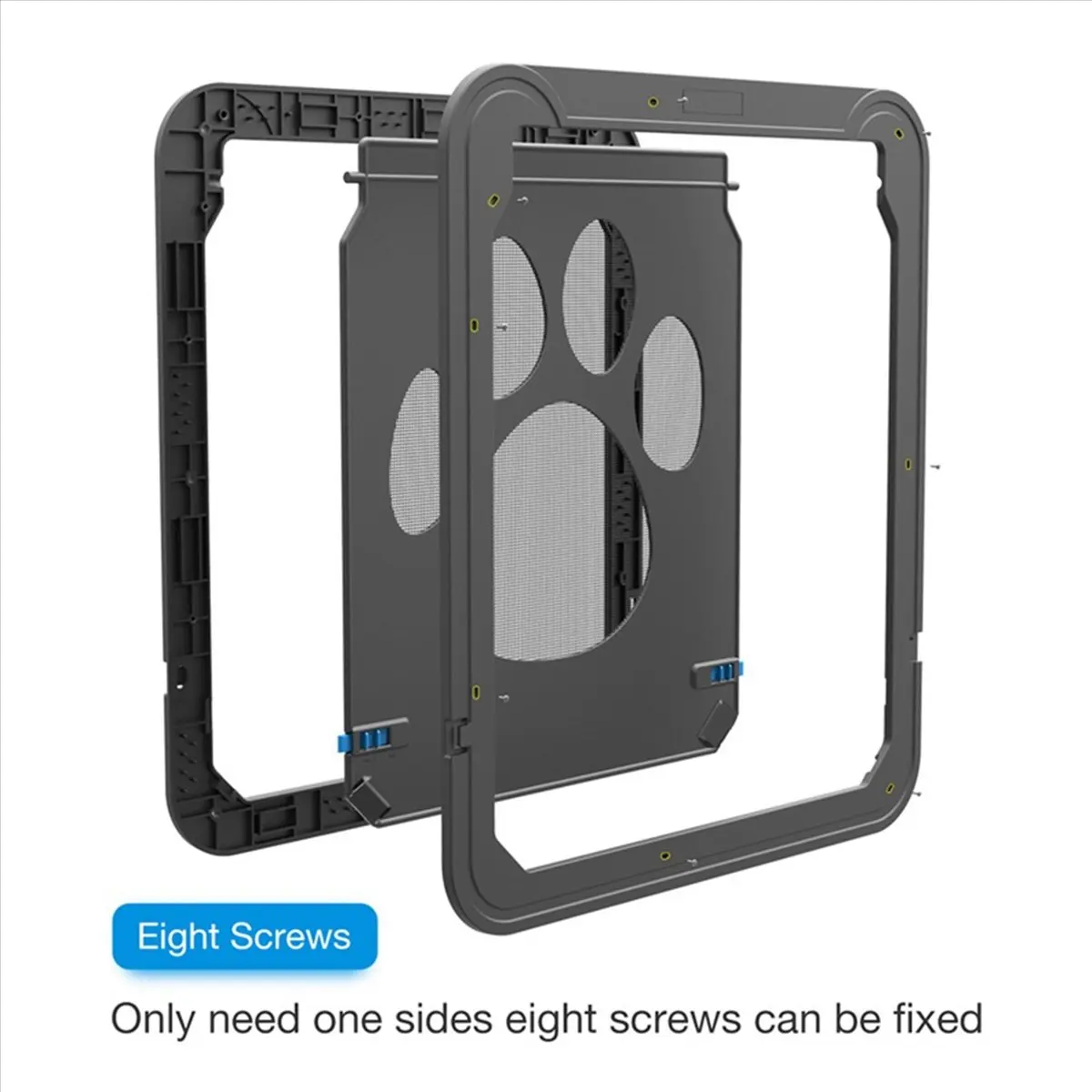 Pet Kitty Dog Door Flap Gate Opener Controlled Entry Electronic Screen Window Protector Wall Mosquito Net(Small) &LICG