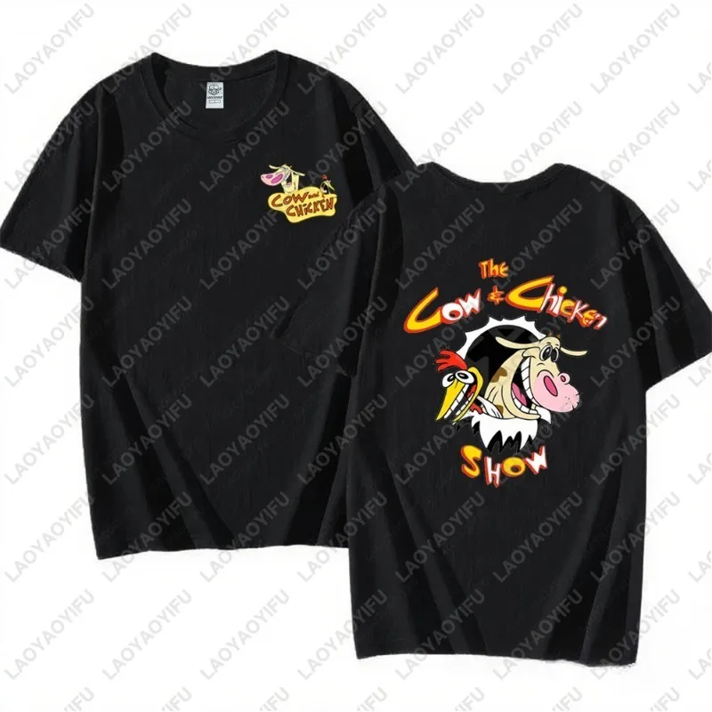 

‌The Cow and Chicken Animated Series Graphic TShirt Women Men Cotton Comfortable Tees Summer Fashion Casual Short Sleeve Tops