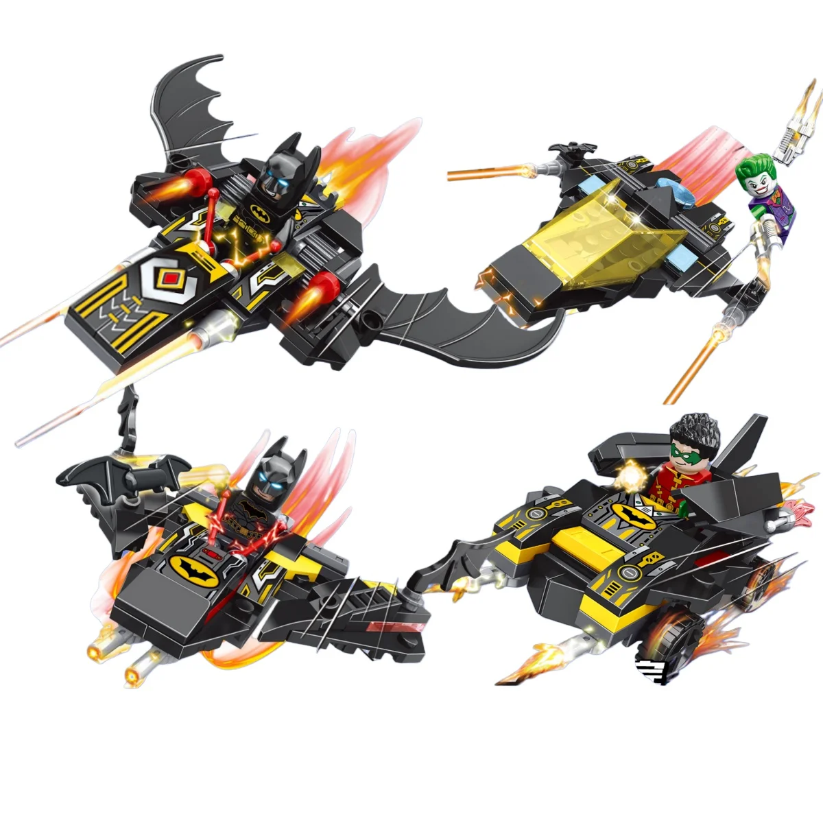 Batmobile Vehicle Model Building Blocks Creative Car Mini Figure Anime Model Bricks Set DIY Toys Birthday Gifts view 5
