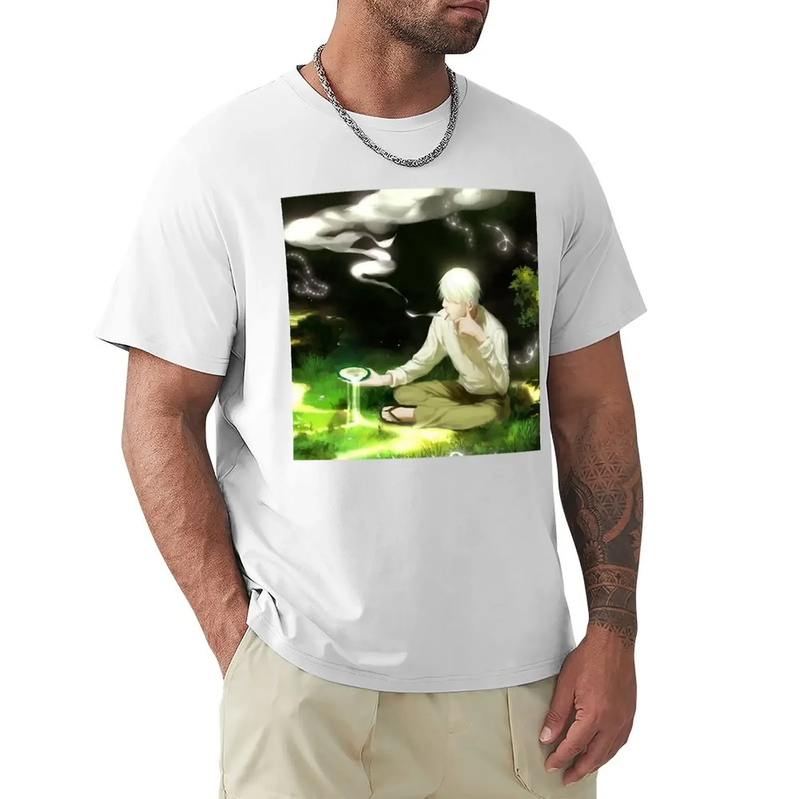 Funny Gift For Anime Tv Mushishi Series Gift For Fans T-shirt summer tops Short sleeve tee mens graphic t-shirts pack round neck