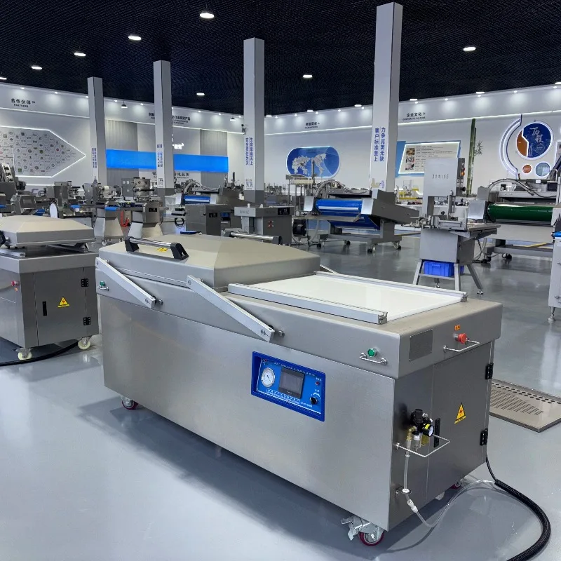 Custom Vacuum Packing Machine Manufacturer Automatic Swing Double Chamber Vacuum Packaging Machine Fish Cheese Packing Machine