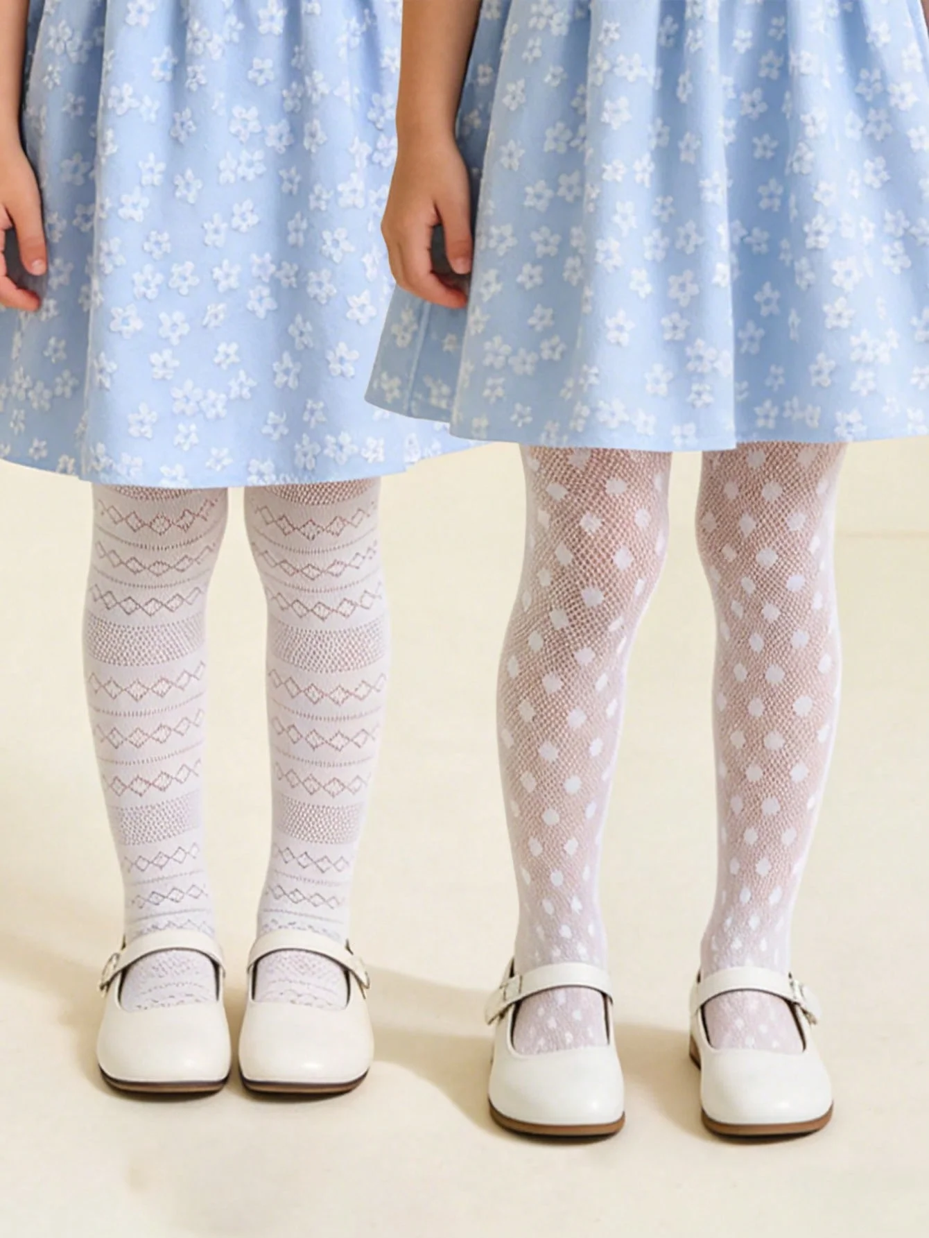 2Pcs Kids Cool and Breathable Knitted Net Pants,Sweet and Cute Lady-Style Tight Leggings Suitable for 1-12Y Girls for Daily Wear