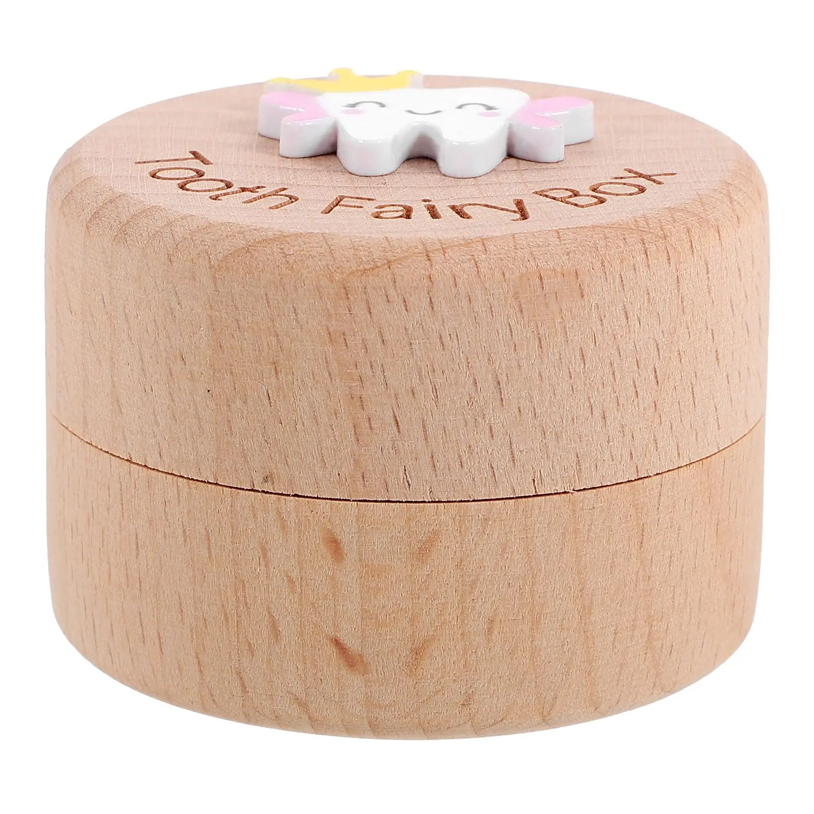 

Baby Tooth Box Fetal Hair Saver Kids First Case Holder Teeth Storage Wooden Material Large Capacity Easy Sealed