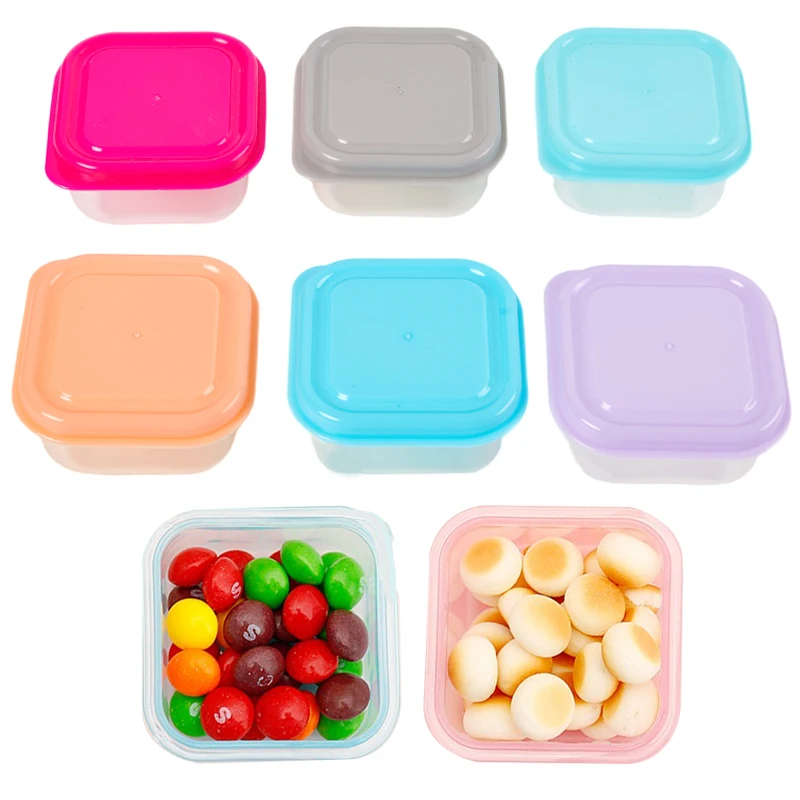 Food Storage Container Small Plastic Moisture-proof Containers Mini Kitchen Storage Box with Leakproof Lid Kitchen Accessories