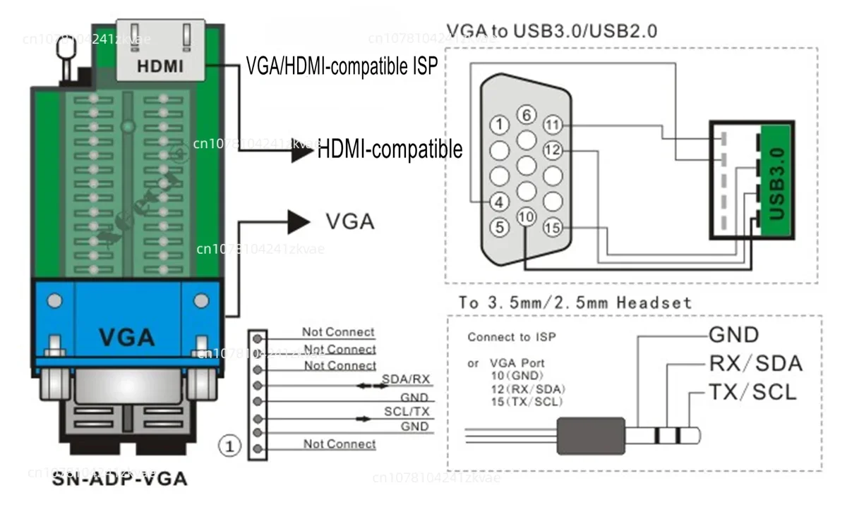 VGA Adapter  T56 Programmer Specific Support for HDMI Interface