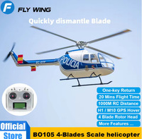 Flying Wing Aviation Bo105 Resembles A Real Aircraft, Remote Control Simulation Model Helicopter H1, Flight Control Gps
