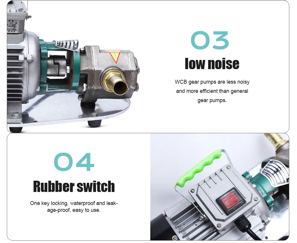 Description Picture 6 of itemStainless Steel Self-priming Gear Pump 220V 380V Hydraulic Oil Motor Oil Diesel Edible Oil High Flow Electric Suction Pump