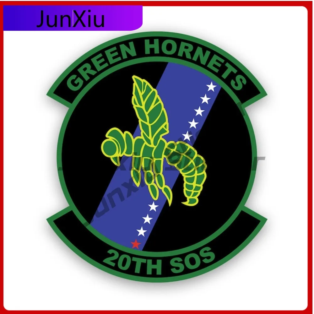 20th Sos Green Hornets Insignia Sticker Creative Decals Uv Protected Special Operation Squadron Auto Decor Car Sticker Vinyl