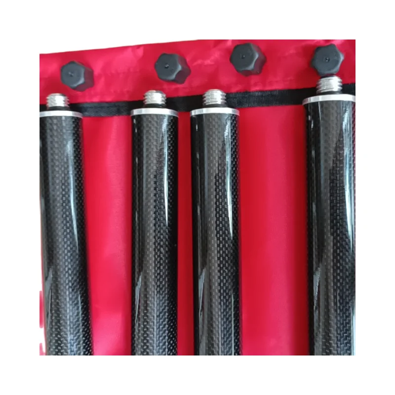 1.8m Carbon Fibre Gps Pole 2m Gnss Prism Pole With Sponge Grip 32mm Diameter Surveying Pole 4poles 5/8x11 Thread