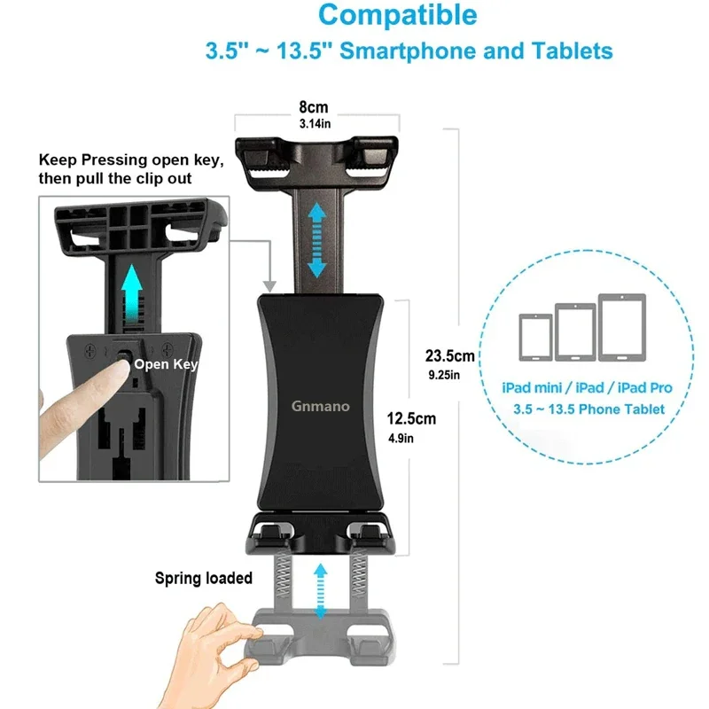 Универсальный держатель для планшета 4-13 дюймов