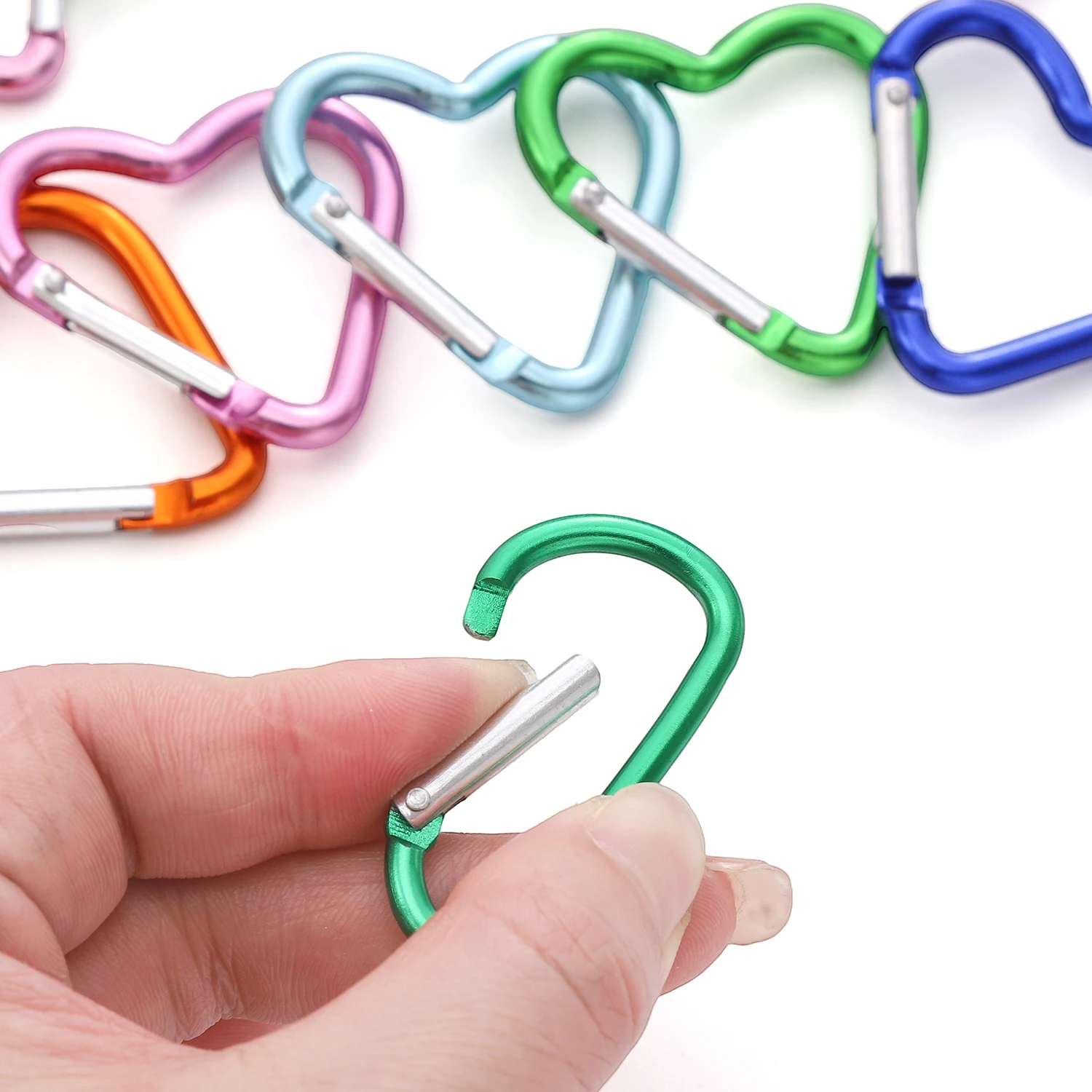 1pc/bag Aluminum Carabiner Clip 24x46/49x32mm D/Bone Shape Colorful Climbing Clip For DIY Making Backpack Traveling Materials