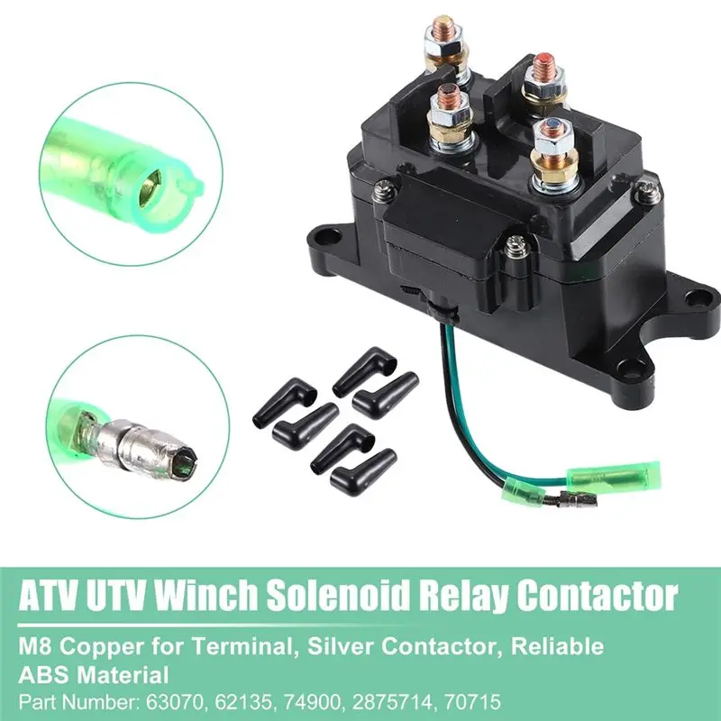 Superior-Winch Solenoid Relay Contactor Rocker Kit Winch Solenoid Relay Contactor & Winch Rocker Thumb Switch Combo ATV Accessor