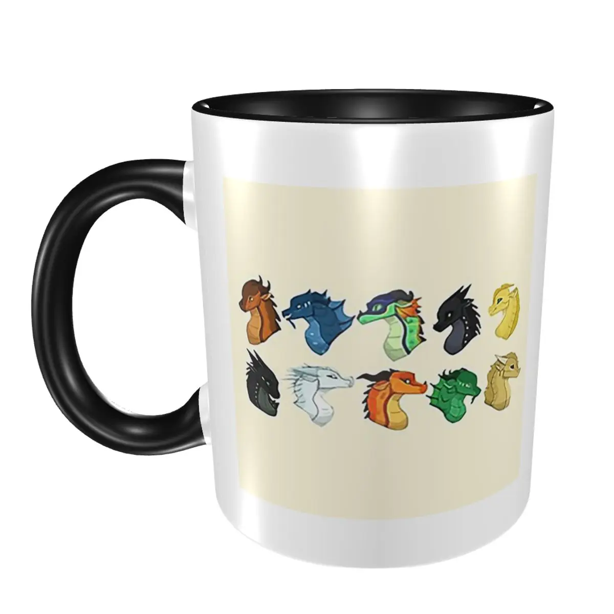 

Кружка «Голова драконов» с крыльями огня, забавные керамические кофейные чашки, чайные кружки, чашка для молока, посуда для напитков, подарки для женщин и мужчин