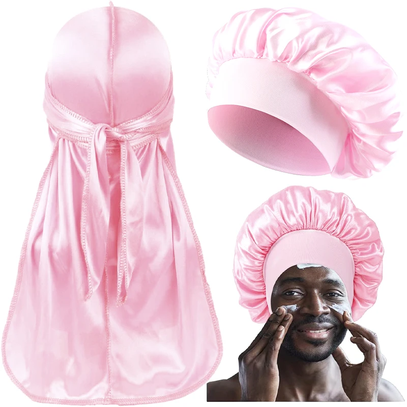 2/3 TEILE/LOS Männer Frauen Lange Schwanz Kopf Schal Headwrap Motorhaube Nacht Hut Seide Durag Pirate Hut Unisex Schlafen bandana Turban Hijab – Detail 19