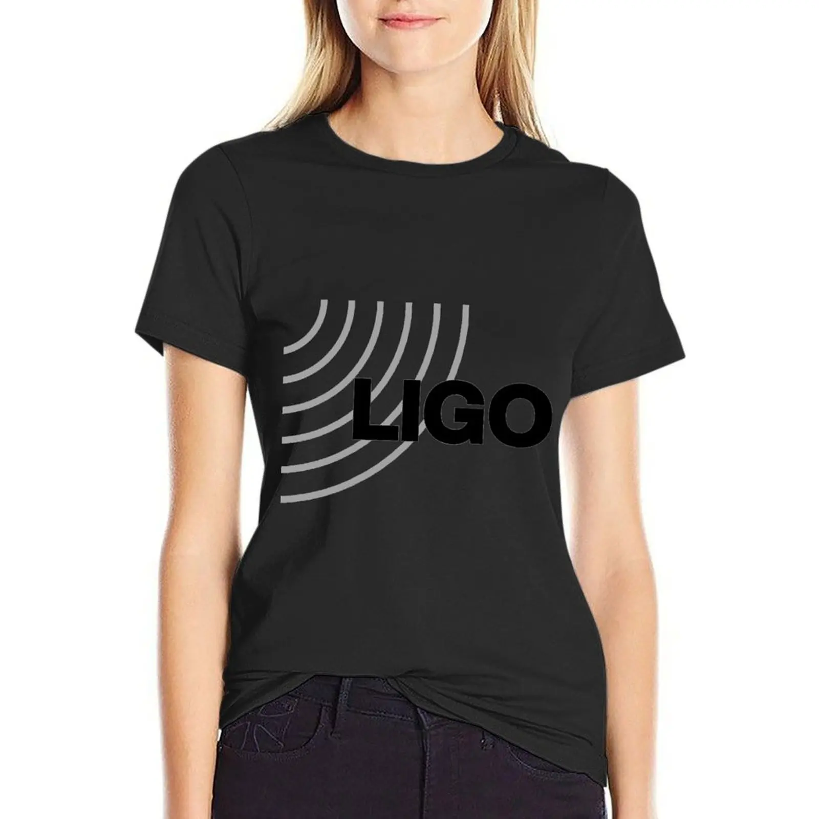 Laser Interferometer Gravitational-Wave Observatory (LIGO) Logo T-Shirt tops summer clothes Women clothing