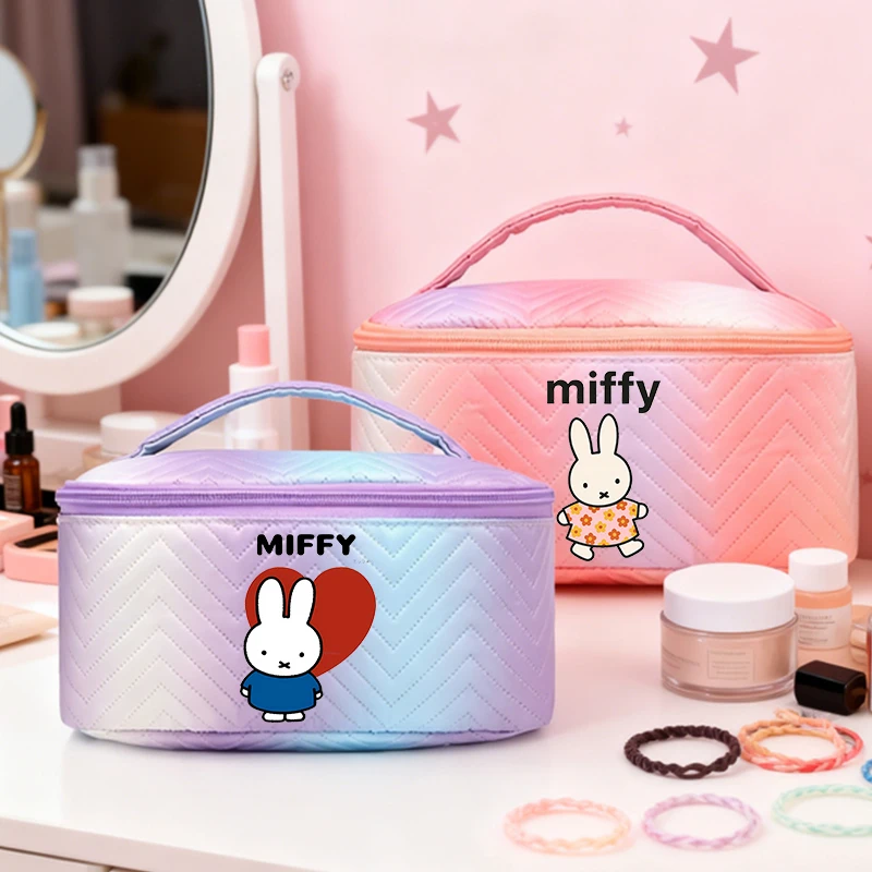 

Miffys Women Makeup Bag Cartoon Portable Toiletry Bags Girl Kawaii Travel Large Capacity Storage Wash Bag Cute Makeup Pouch Gift