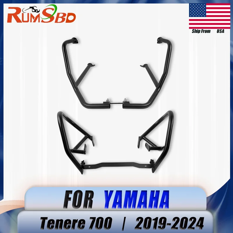 

Для YAMAHA TENERE 700 мотоциклетная защита двигателя, дорожная защита рамы, бампер Tenere700 XT700 2019-2024 2023 2022 2021