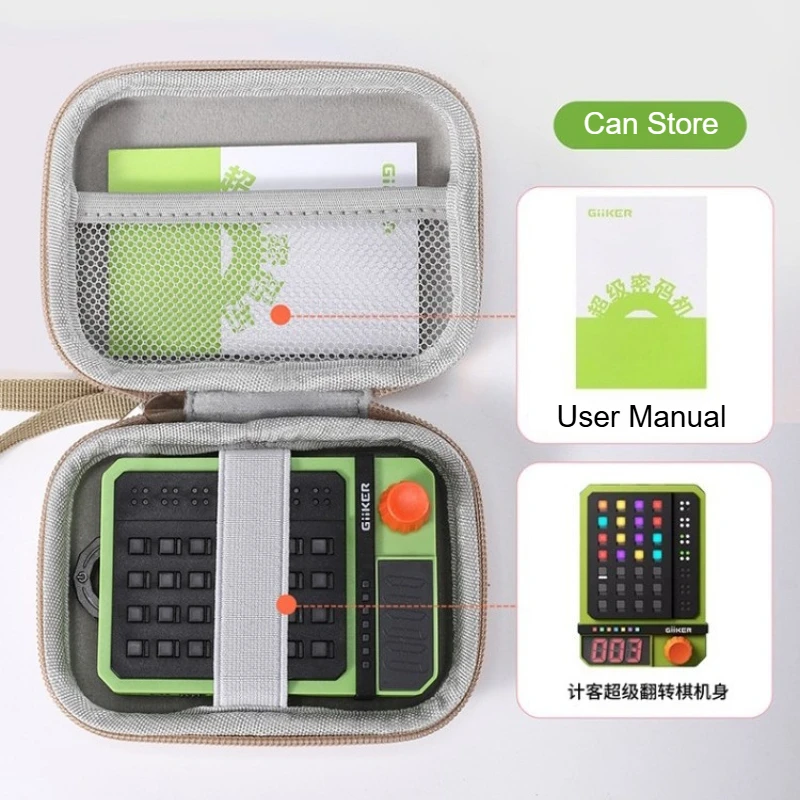 Carrying Case for GiiKER Super Decoder Hard Shockproof Storage Bag with Mesh Pocket Travel Organizer for Super Password Machine