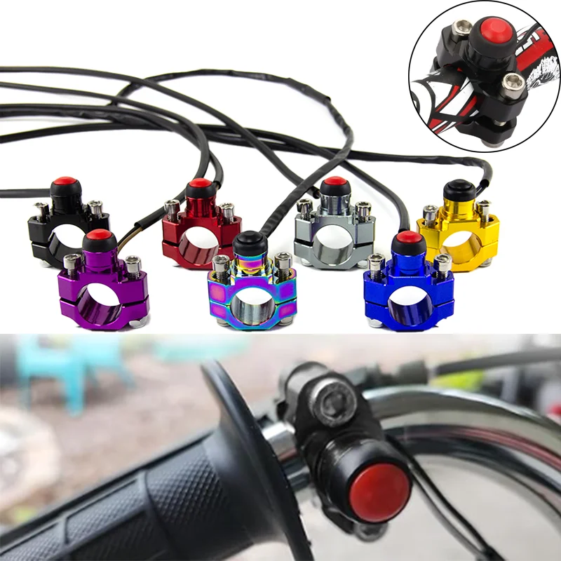 

CNC Universal Motorcycle Engine Stop Start Kill Switch Momentary Push Button For Kawasaki KTM Honda Yamaha CRF450 CRF250