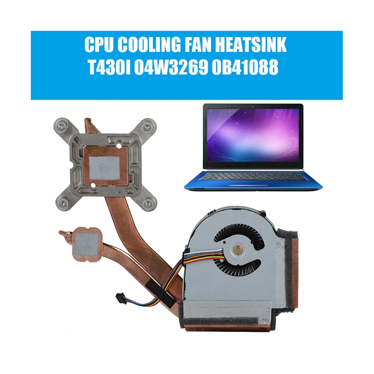 Laptop CPU Cooling Fan Heatsink Radiator Cooler for T430 T430I Laptop 04W3270 0B41089 KSB0405HA -BE1L