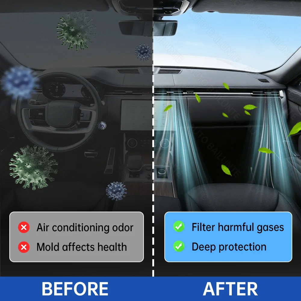 1 قطعة لاند روفر رينج روفر سبورت 2014-2022 حلقي 2018-2025 سيارة فلتر الهواء مكيف استبدال عدة اكسسوارات السيارات