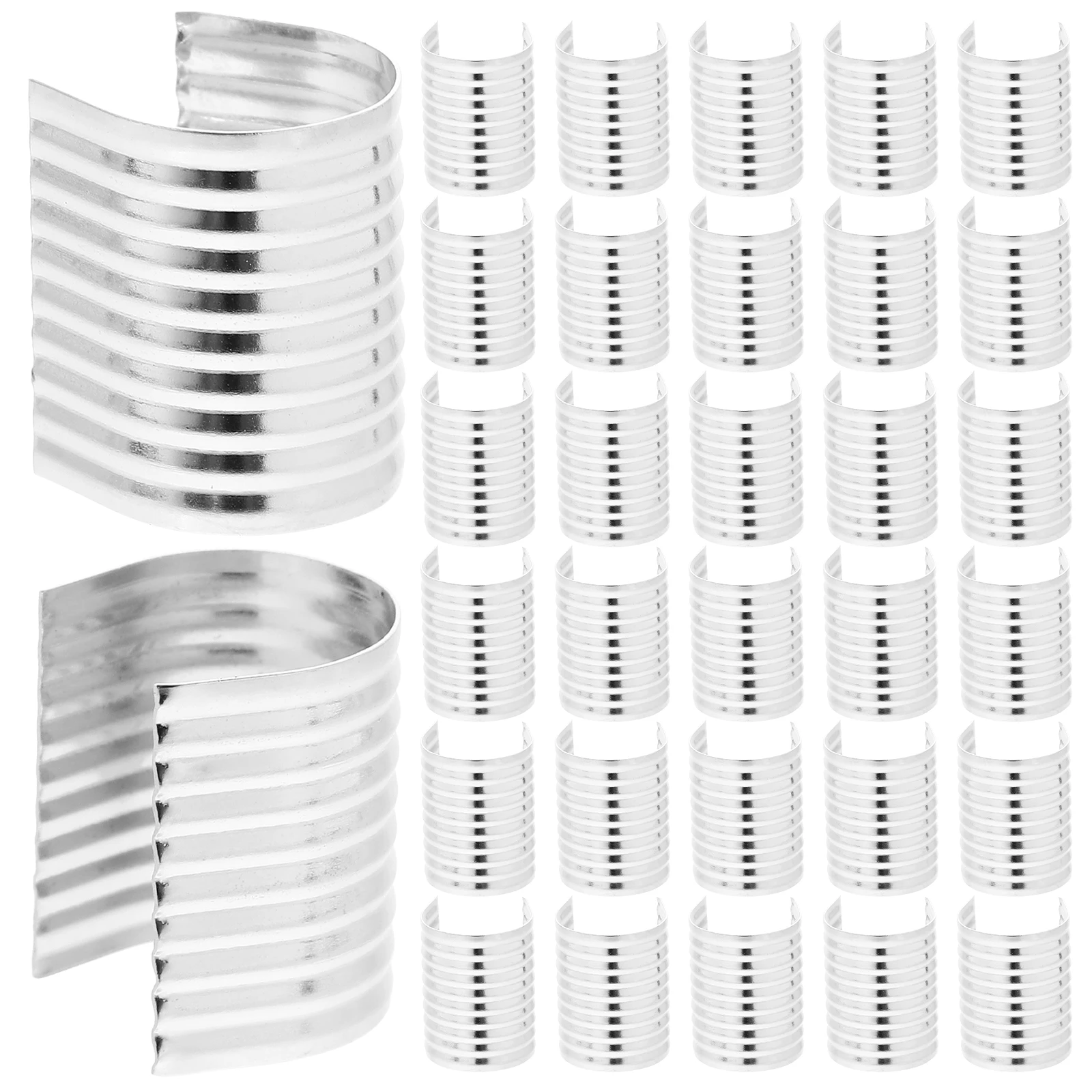 

100pcs Tassel Tail Clamp Metal Rope Clip DIY Accessory Jewelry Making Supply Cylindrical Fastener Safe Practical