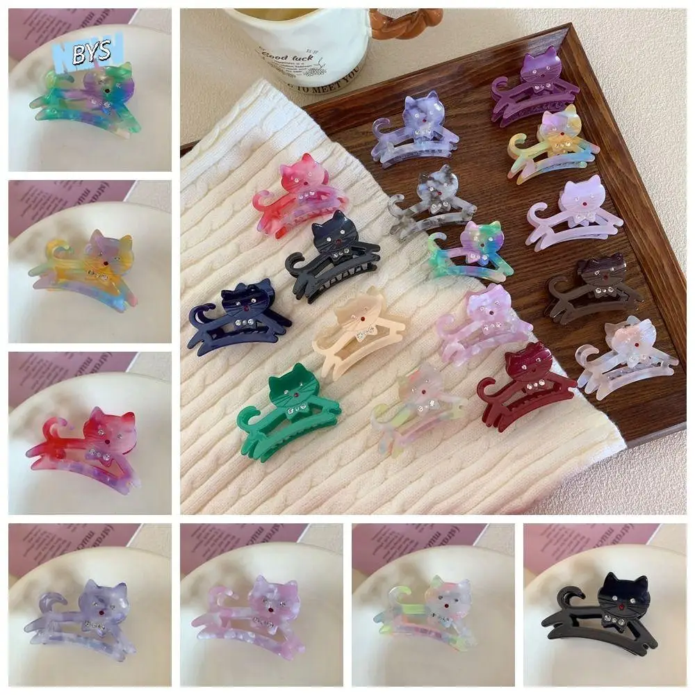 

Creative Acetic Acid Acetate Animal Cat Hair Claw Cartoon Headdress Rhinestone Hair Clip Hair Accessories Y2k Shark Clip Female
