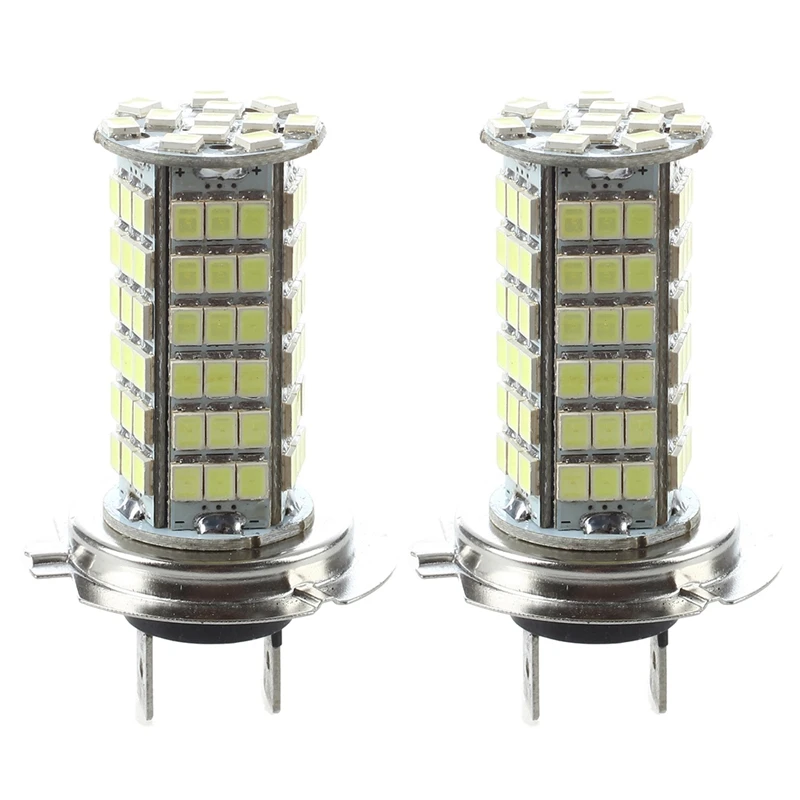 2X White H7 12V 102 SMD LED Headlight Car Lamp Bulb Light Lamp