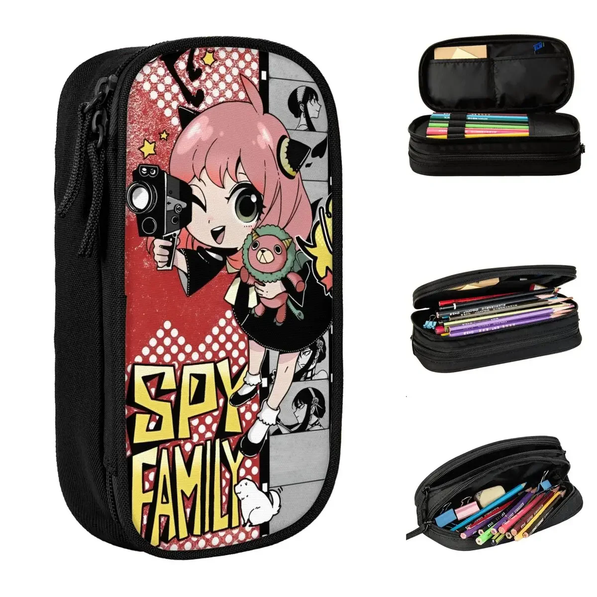 

Anya Pencil Case Fun Pen Holder Bags Girl Boy Large Storage School Supplies Gifts Pencil Pouch