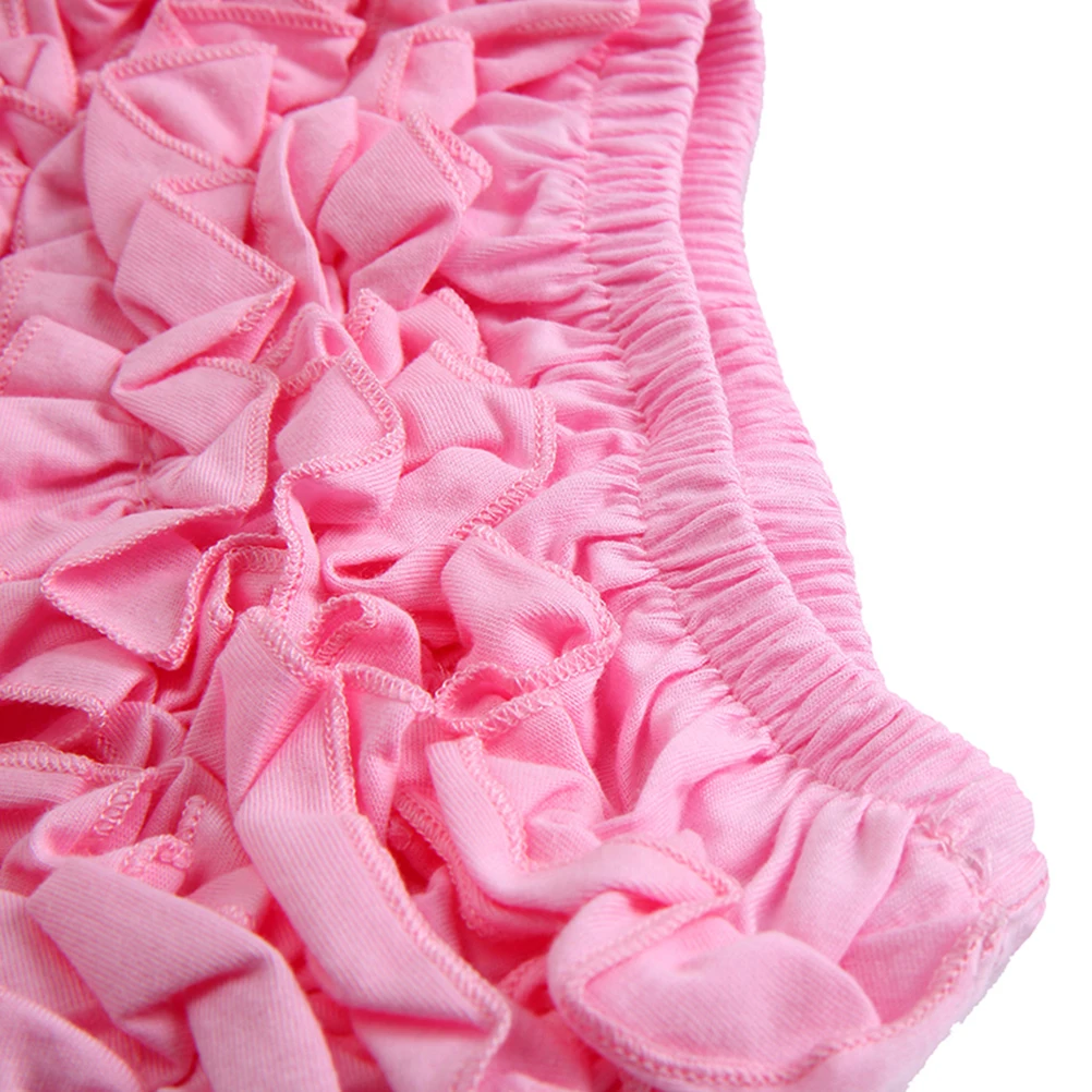 

Pure Cotton Baby Girl Panties Ruffle Lace Diaper Cover For Halloween Pink Size S Underwear For Tutu Dresses Cotton Pp Pants