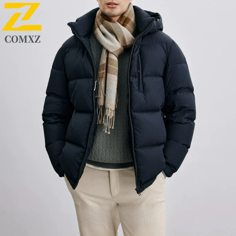 

Winter Lightweight Parka Men's 2025 New High Quality Thick Warm Puffer Jacket Outdoor Hiking Ski Cold-proof Hooded Padding Coat