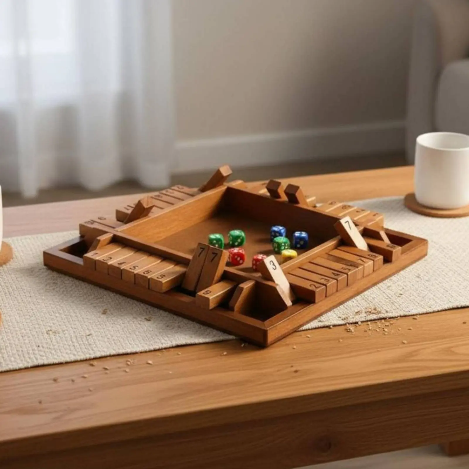 フリップナンバーゲーム親子インタラクション算数学習セット木製数学おもちゃ認知発達木製数字ボード