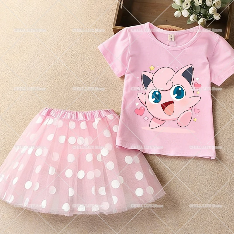 conjunto-de-2-pecas-de-camiseta-e-saia-kawaii-pikachu-eevee-conjunto-de-roupas-infantis-com-manga-curta-e-saia-tutu-de-bolinhas-pokemon-jigglypuff