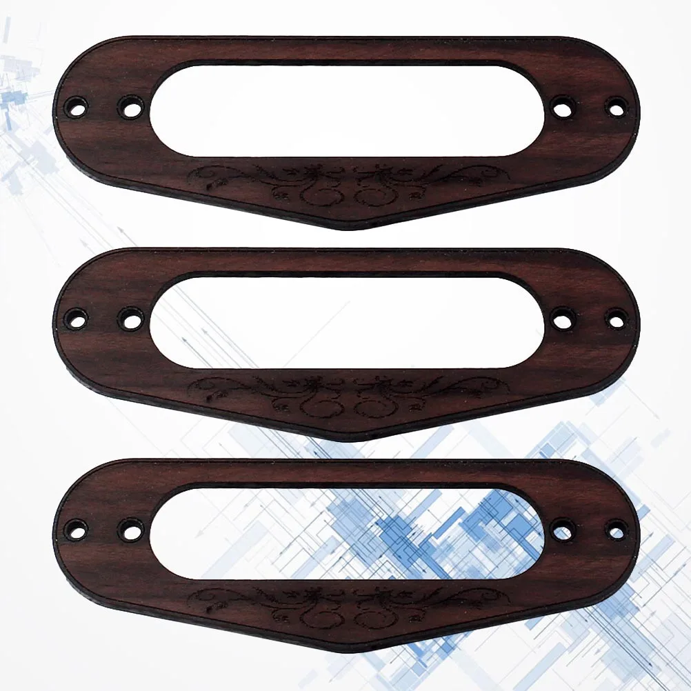 

3 Pcs Single Coil Pickup Ring Guitar Mounting Frame Humbucker Electric Accessories Durable Replacement Parts