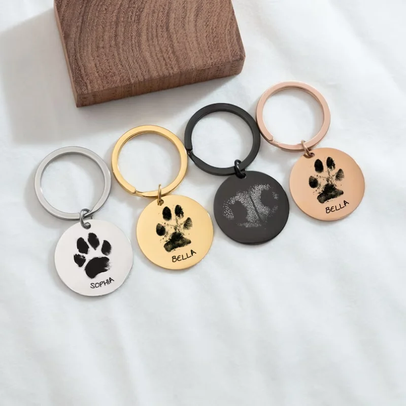 Custom Romantic Dog Nose Name and text Cat Dog ID Tag Name Stainless Steel Cute Symbols Personalized Pet ID Tag for Pet
