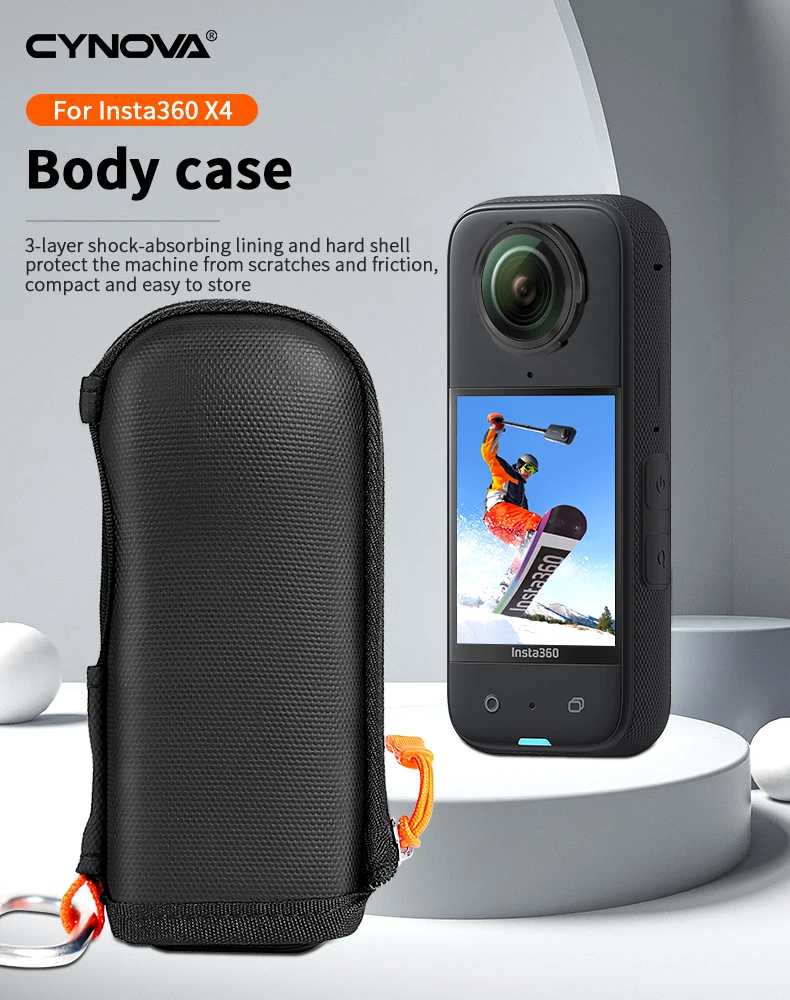 

For Insta360 X4 Mini Camera Bag Pouch Protective Carry Case For Insta 360 X4 Action Camera Accessory